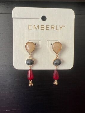 NWT Kohl's Emberly Gold-Tone Drop Earrings for Pierced Ears